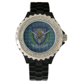 Sutherland Scottish Clan Tartan & Crest 腕時計