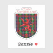 Sutherland Tartan Scottish Plaid Lion Rampant シール (シート)