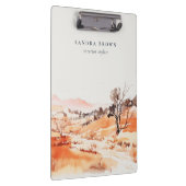 Sutle Blush Orange Watercolor Woods Mountain  クリップボード (右)