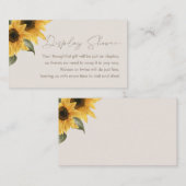 SUTTONひまわり表示シャワーエンクロージャカード エンクロージャーカード (正面/裏面)