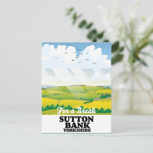 Sutton Bank yorkshire旅行ポスター ポストカード (スタンド正面)