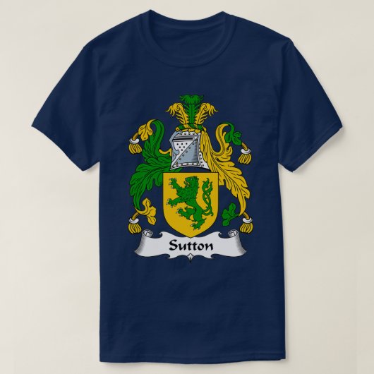 Sutton Coat of Arms Family Crest  Tシャツ (デザイン正面)