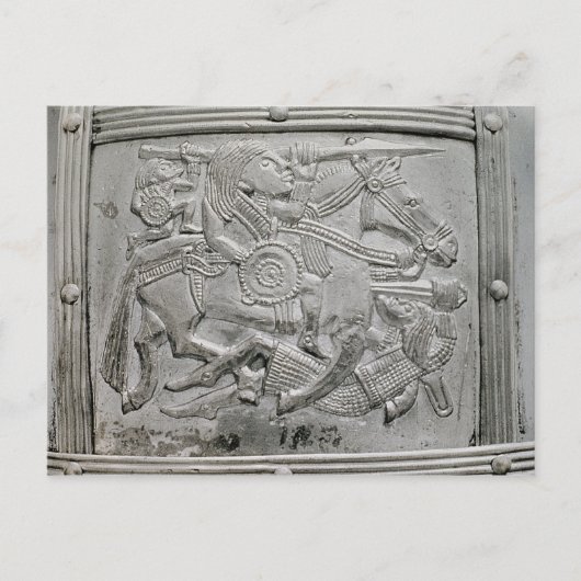 Sutton Hoo Treasureからヘルメットの断片 ポストカード (正面)