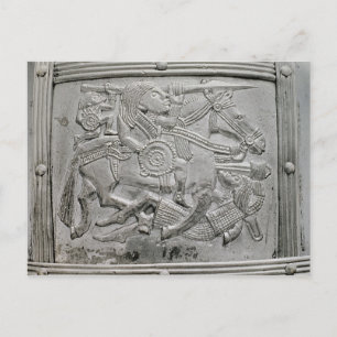 Sutton Hoo Treasureからヘルメットの断片 ポストカード