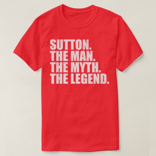 SuttonSutton名Sutton与え名 Tシャツ (デザイン正面)