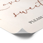 Sutumn花Boho Marigold Love is Sweet Sign ポスター (角)