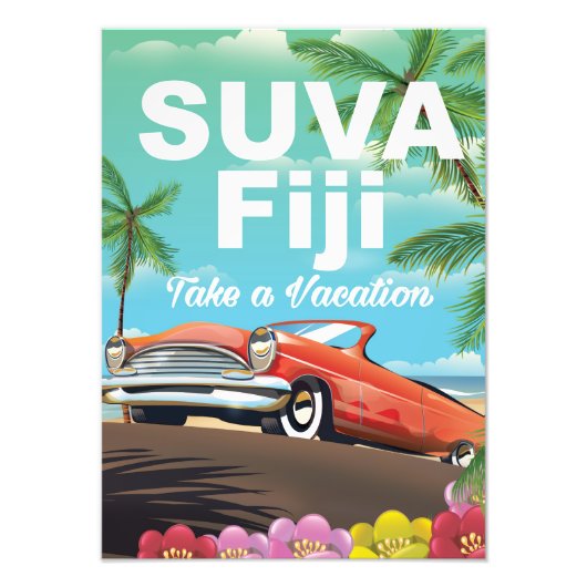 Suva，フィジーヴィンテージバケーションポスター フォトプリント (正面)
