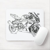 Suz GSXR1000 2012 マウスパッド (マウス)