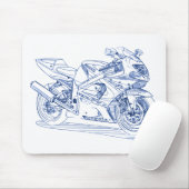 Suz GSXR750 2000-03年 マウスパッド (マウス)