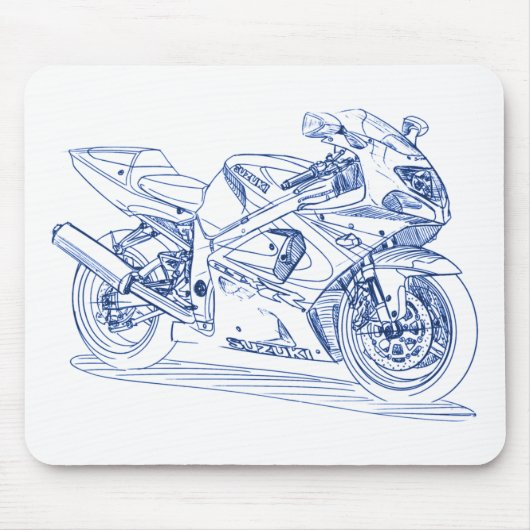 Suz GSXR750 2000-03年 マウスパッド (正面)