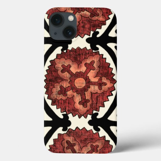Suzaniのスタイルの装飾的な花パターン Case-Mate iPhoneケース (裏面)