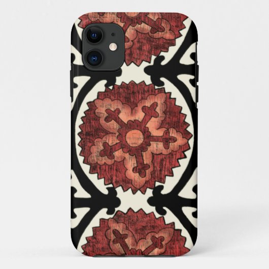 Suzaniのスタイルの装飾的な花パターン Case-Mate iPhoneケース (裏面)