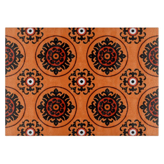 Suzaniオレンジパターン カッティングボード (正面)