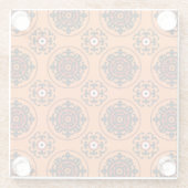 Suzaniオレンジパターン ガラスコースター (裏面)