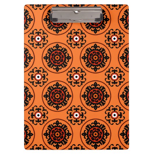 Suzaniオレンジパターン クリップボード (正面)