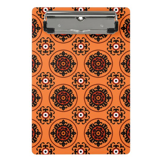 Suzaniオレンジパターン ミニクリップボード (正面)