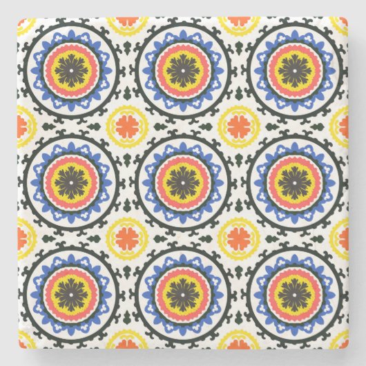 Suzaniパターン ストーンコースター (正面)