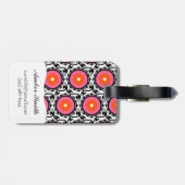 Suzaniピンクのパターン ラゲッジタグ (裏面横)