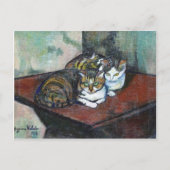 Suzanne Valadonの2匹の猫 ポストカード (正面)