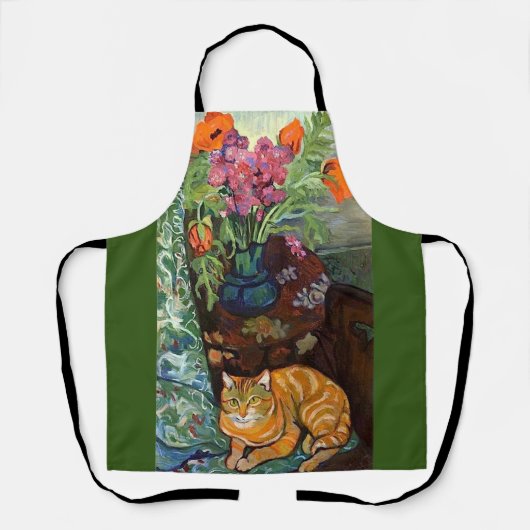 Suzanne Valadonネコとブーケ エプロン (正面)