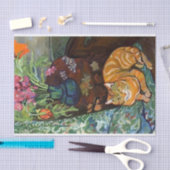 Suzanne Valadonネコとブーケ 薄葉紙 (クラフト)