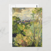 Suzanne Valadon- Genetsの私の窓からの眺め ポストカード (正面/裏面)