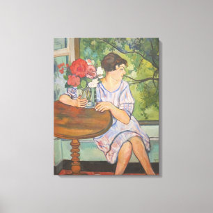 Suzanne Valadon Young Girl in a Front of a window キャンバスプリント