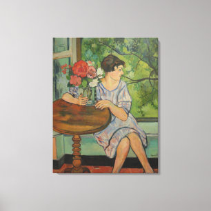 Suzanne Valadon Young Girl in a Front of a window キャンバスプリント