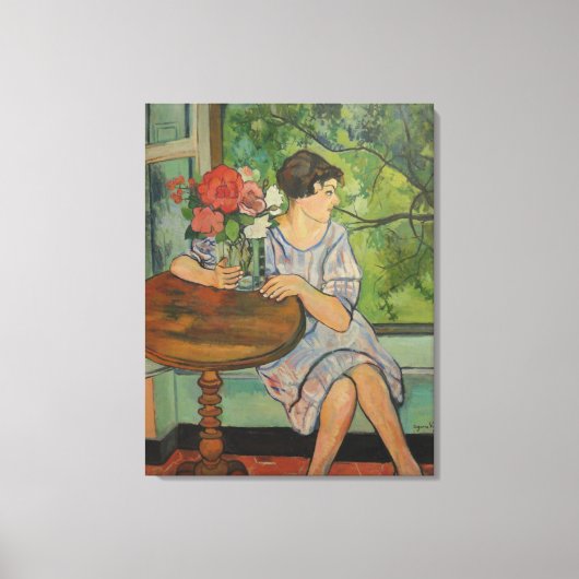 Suzanne Valadon Young Girl in a Front of a window キャンバスプリント (正面)