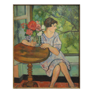 Suzanne Valadon Young Girl in a Front of a window フォトプリント