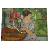 Suzanne Valadon Young Girl in a Front of a window ラージペーパーバッグ (正面)