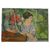 Suzanne Valadon Young Girl in a Front of a window ラージペーパーバッグ (裏面)
