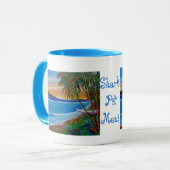 Suzannesの鮫ピットの日没のマグ マグカップ (正面左)