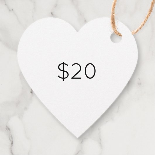 Suziによる愛で手作りハート価格ラベル フェイバータグ (裏面)
