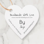 Suziによる愛で手作りハート価格ラベル フェイバータグ (正面)