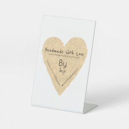 Suziによる愛で手作りハート 台座サイン