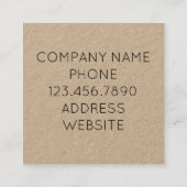 Suzi PINKハートクラフトによる愛で手作り スクエア名刺 (裏面)