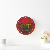 Suzukiのモノグラム ラウンド壁時計 (ホーム)