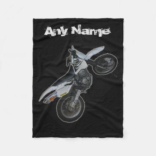 Suzuki DRの土のバイクのオートバイ毛布 フリースブランケット (正面)