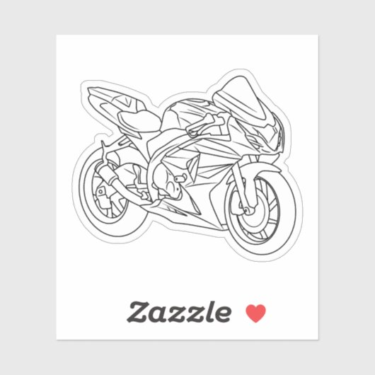 Suzuki GSX-R Line art シール (シート)