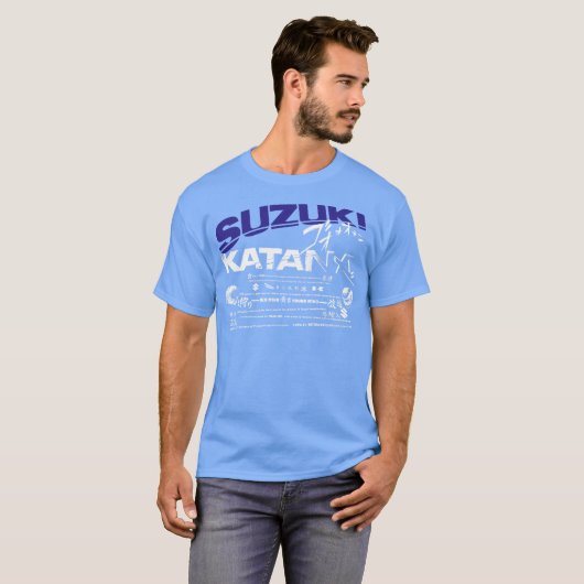 suzuki katana logo Dblue Tシャツ (正面フル)
