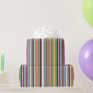 Suzy stripes multi rainbow gift wrapping paper ラッピングペーパー