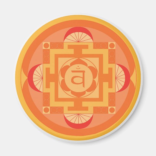 Svādhisthāna Chakra Mandala マグネット (正面)