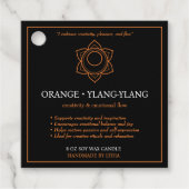 Svadhisthana Sacral Chakra Candle Label フェイバータグ (正面)