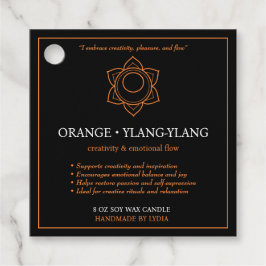 Svadhisthana Sacral Chakra Candle Label フェイバータグ