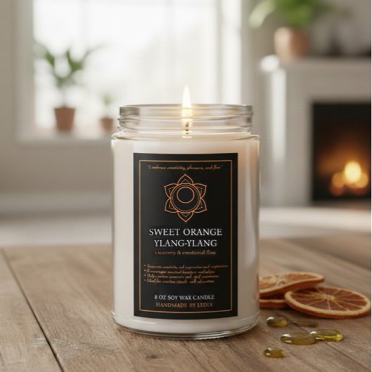 Svadhisthana Sacral Chakra Candle Label フードラベル