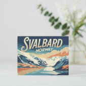 Svalbard Arctic Vintage ポストカード (スタンド正面)