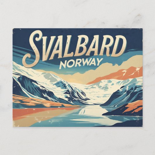 Svalbard Arctic Vintage ポストカード (正面)