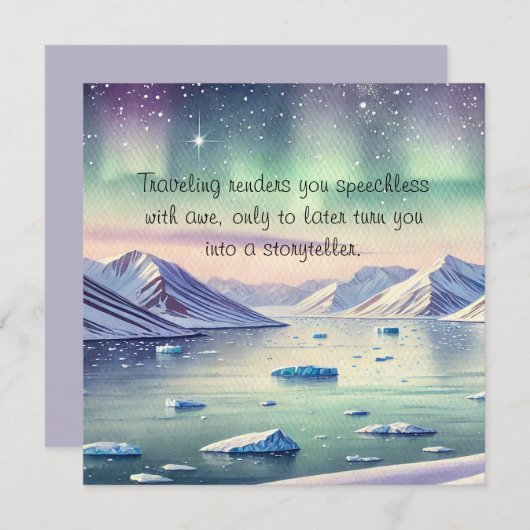 Svalbard, Norway & Quote サンキューカード (正面/裏面)