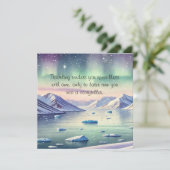 Svalbard, Norway & Quote サンキューカード (スタンド正面)